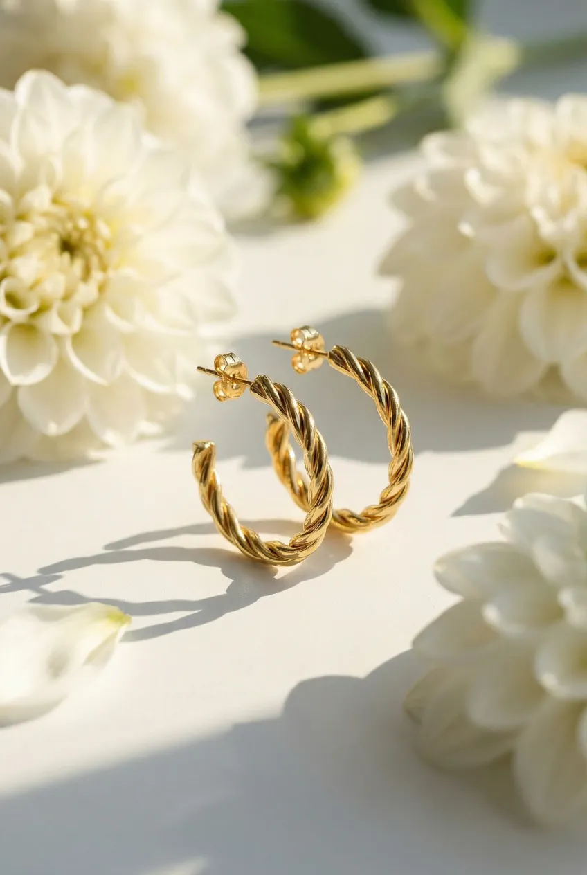 Boucles d'oreilles posées — Exemple Prompt Studio