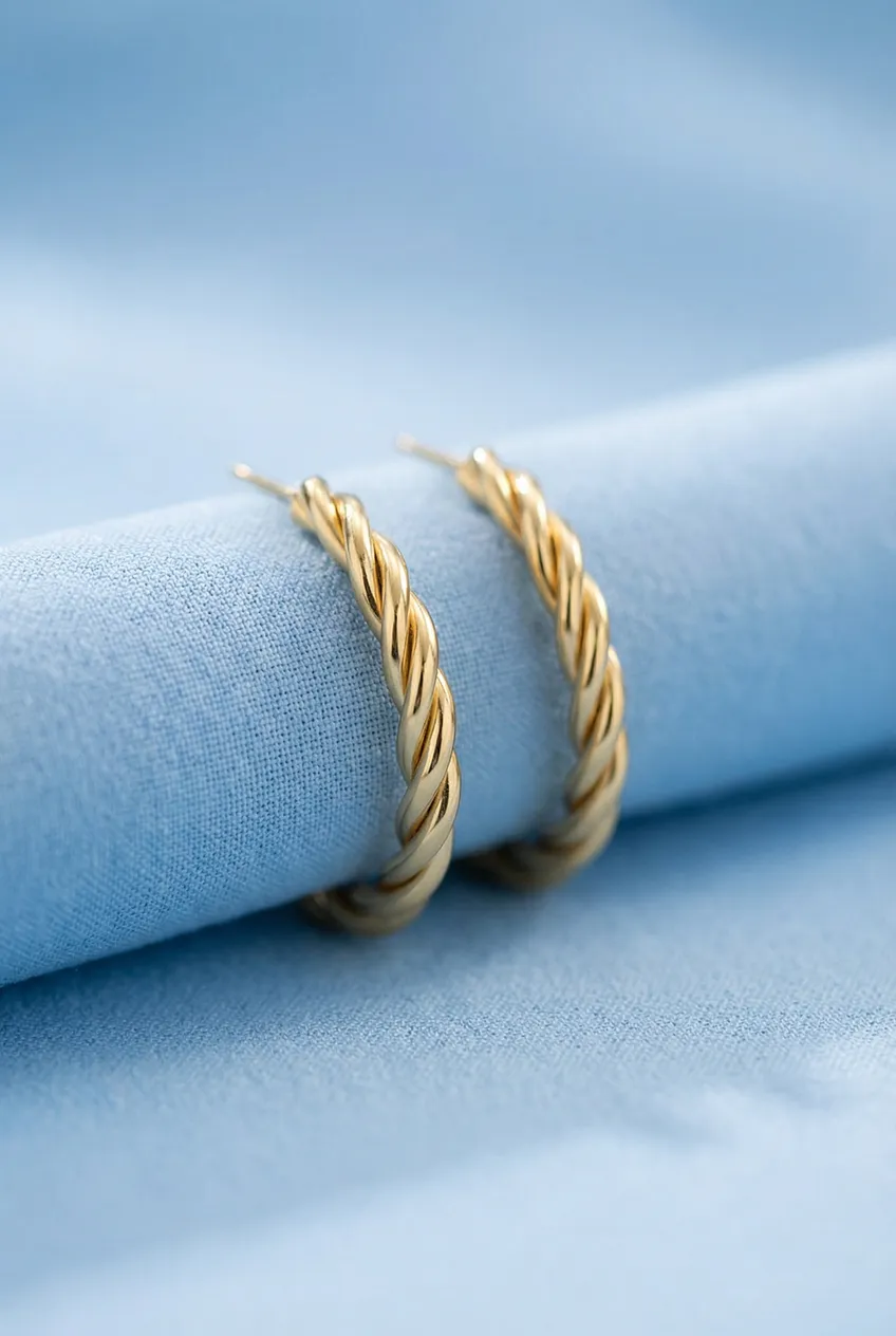 Boucles d'oreilles posées — Exemple Prompt Studio