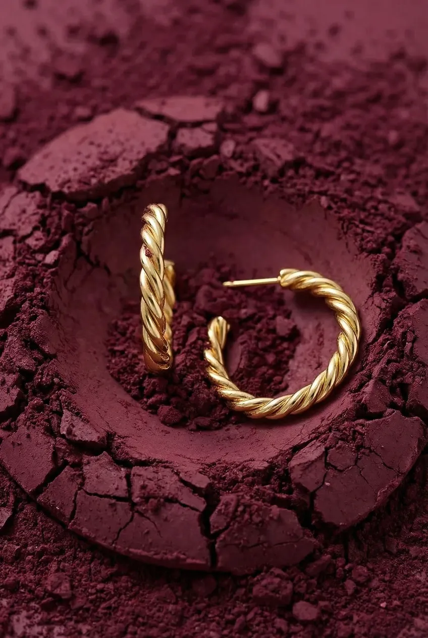 Boucles d'oreilles posées — Exemple Prompt Studio