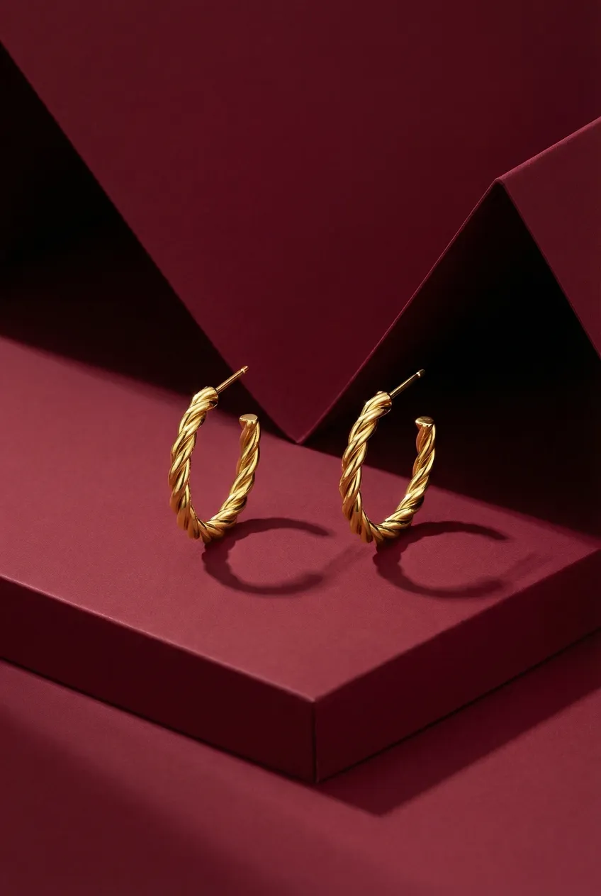 Boucles d'oreilles posées — Exemple Prompt Studio