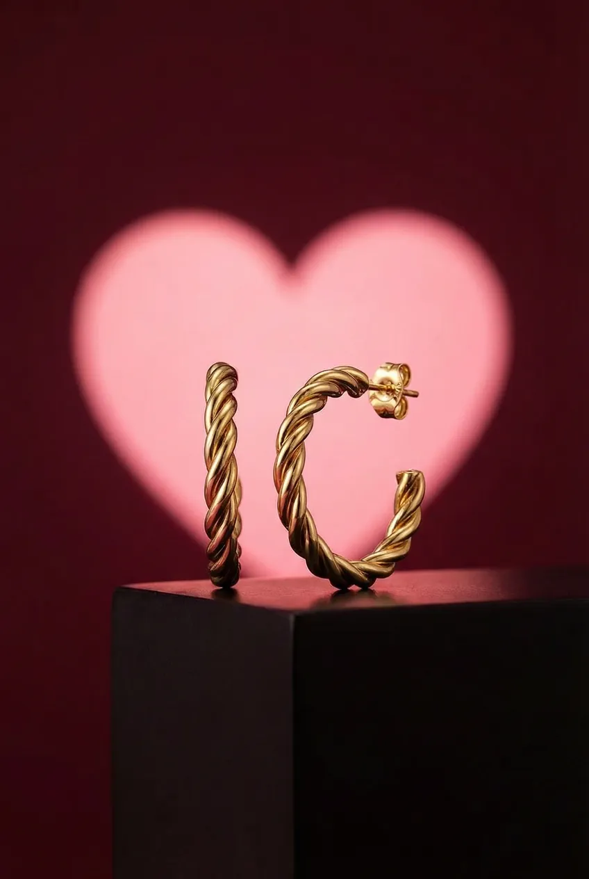 Boucles d'oreilles posées — Exemple Prompt Studio