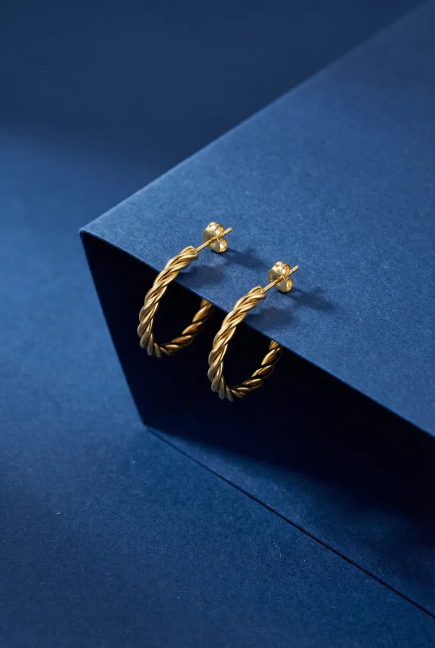 Boucles d'oreilles posées — Exemple Prompt Studio