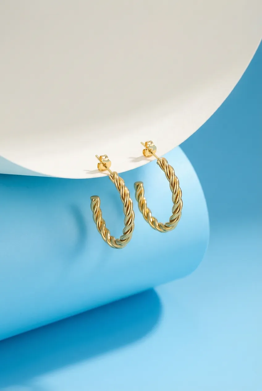 Boucles d'oreilles posées — Exemple Prompt Studio