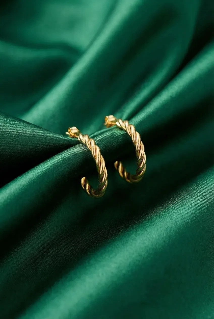 Boucles d'oreilles posées — Exemple Prompt Studio