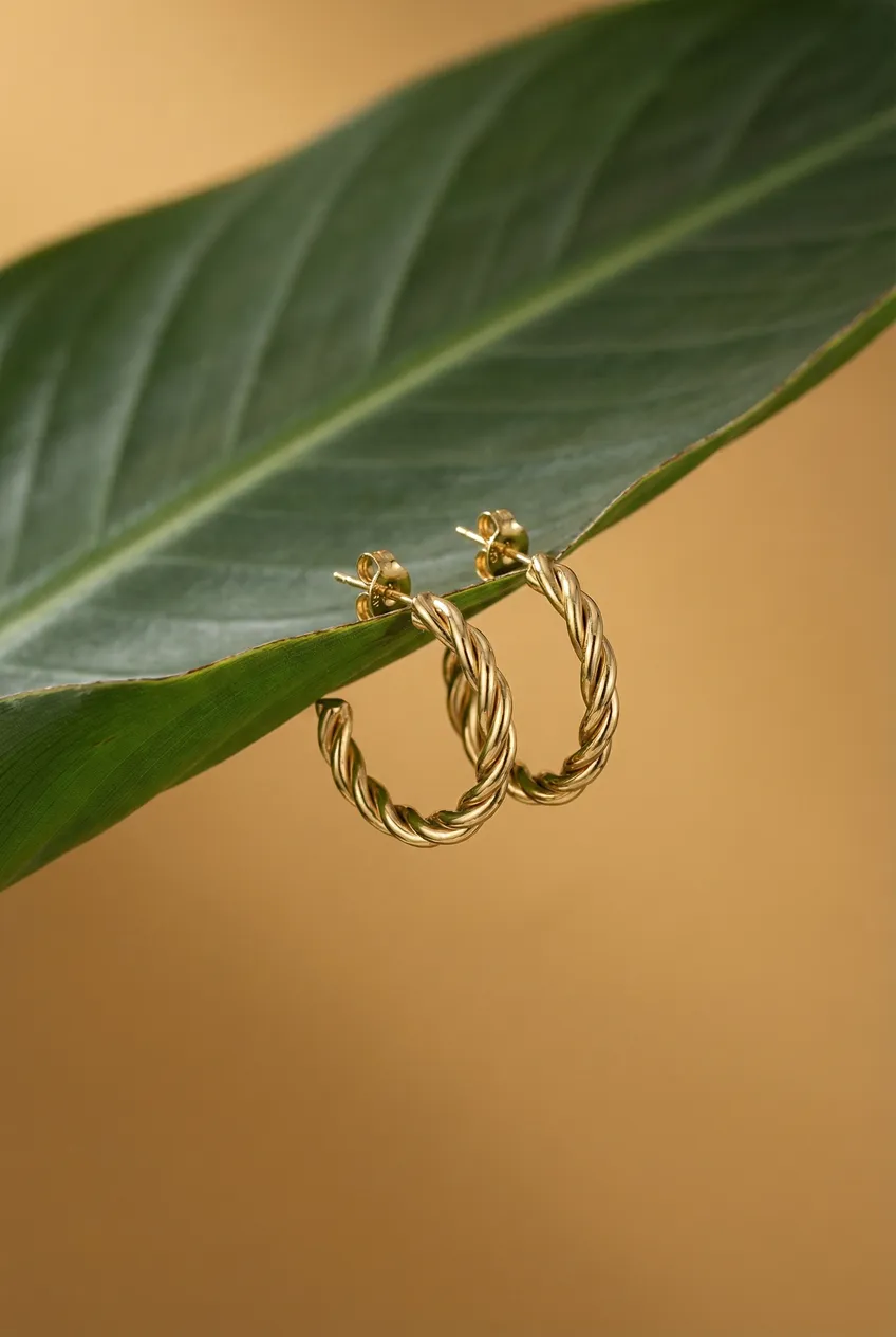 Boucles d'oreilles posées — Exemple Prompt Studio