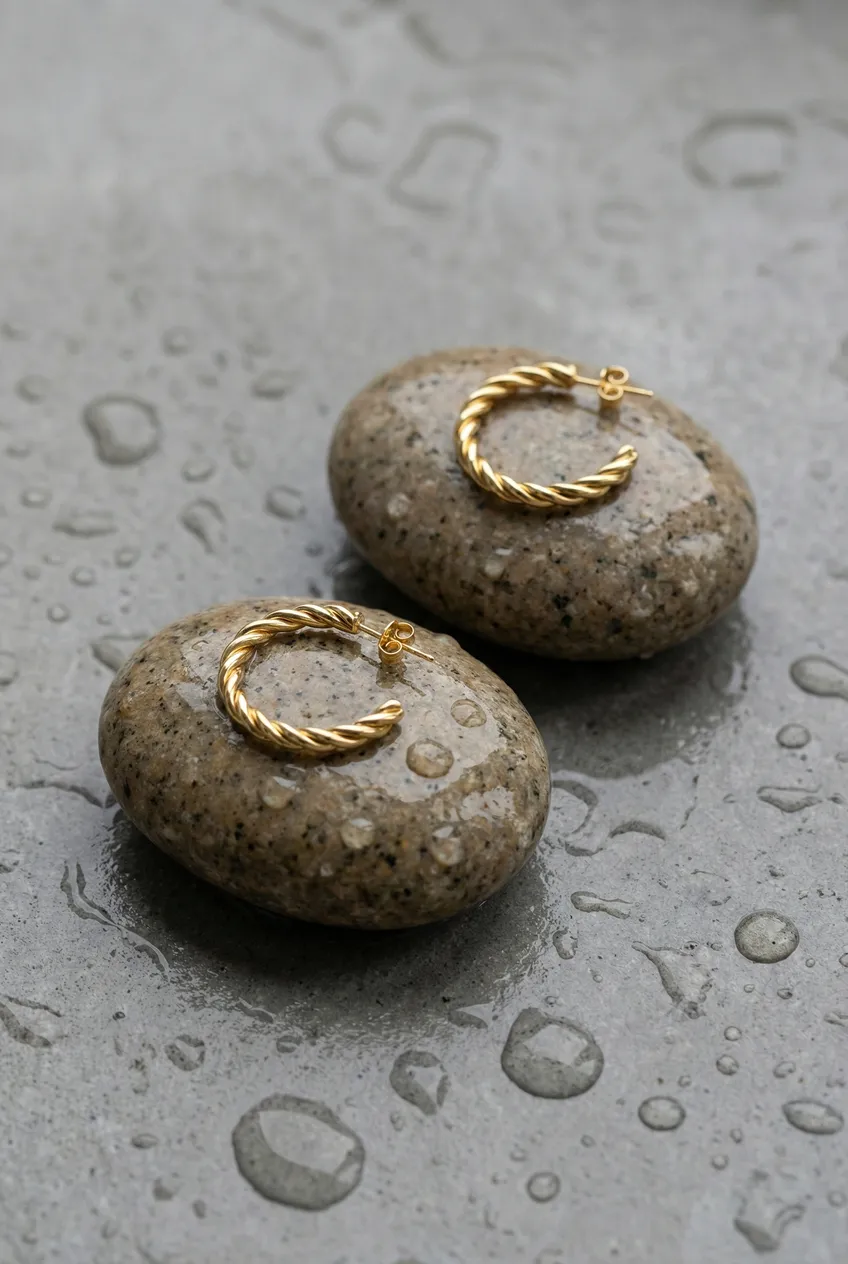 Boucles d'oreilles posées — Exemple Prompt Studio