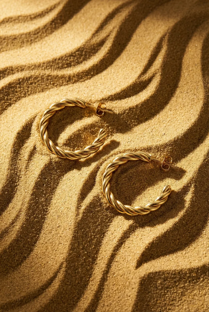 Boucles d'oreilles posées — Exemple Prompt Studio