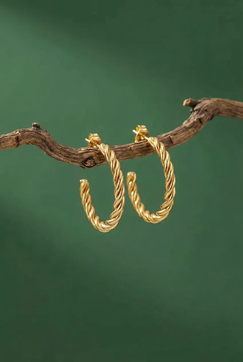 Boucles d'oreilles posées — Exemple Prompt Studio