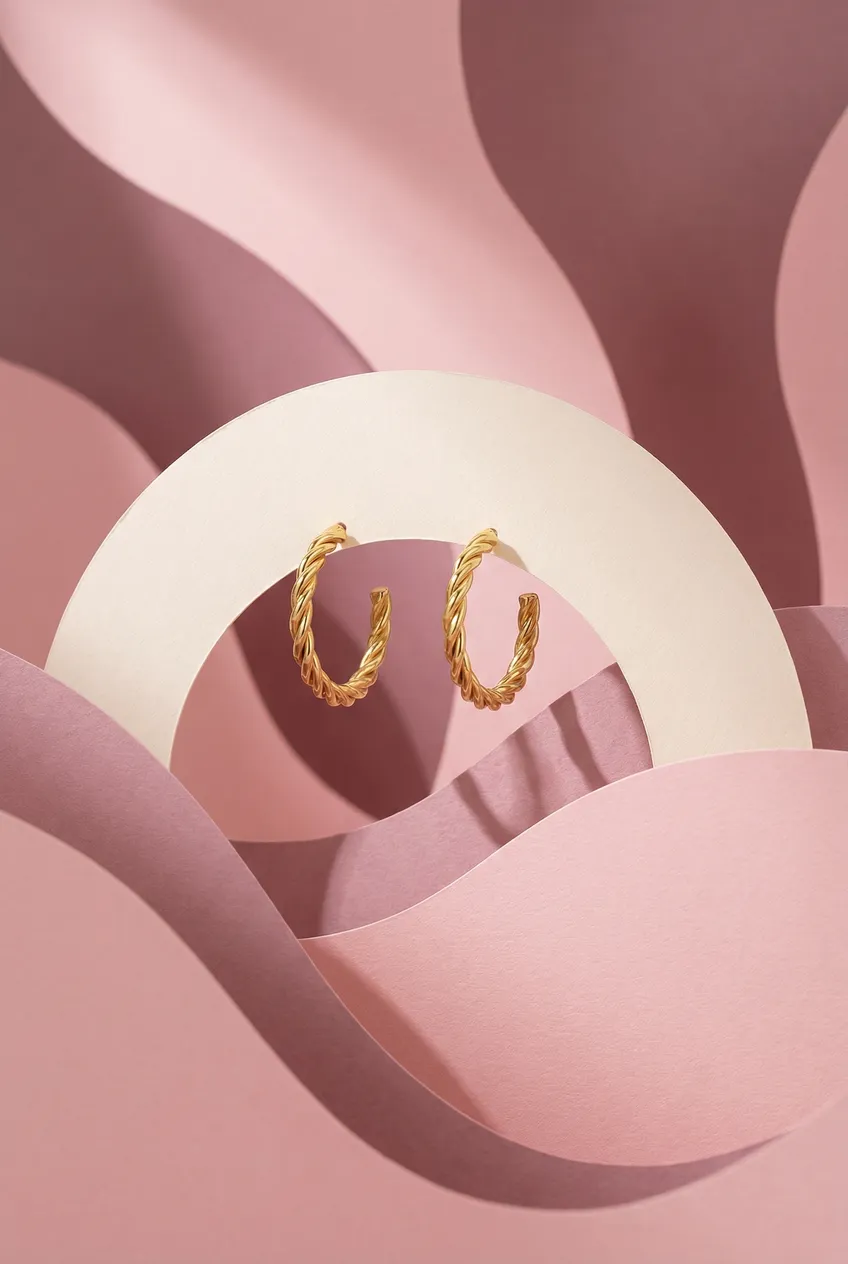 Boucles d'oreilles posées — Exemple Prompt Studio