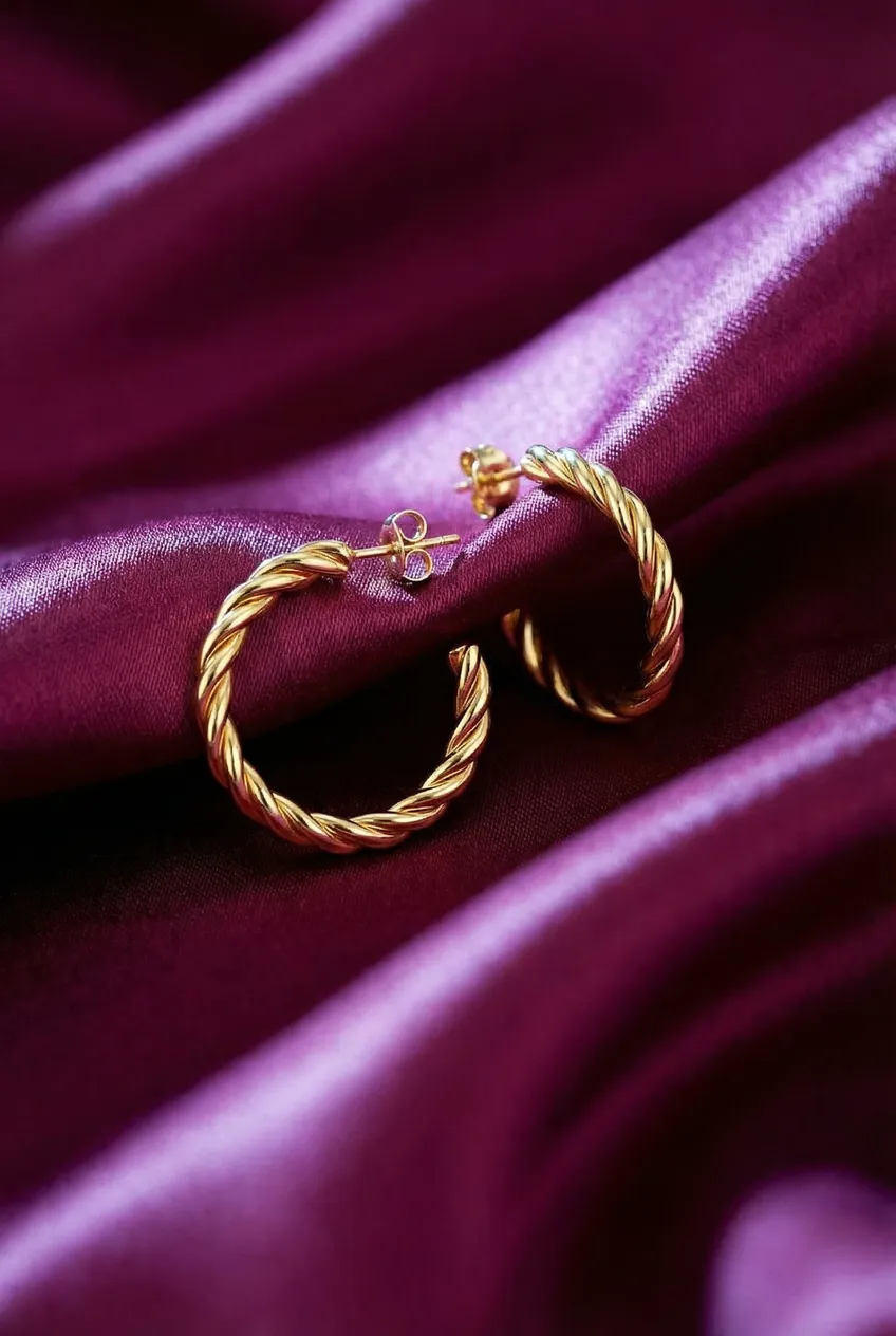 Boucles d'oreilles posées — Exemple Prompt Studio