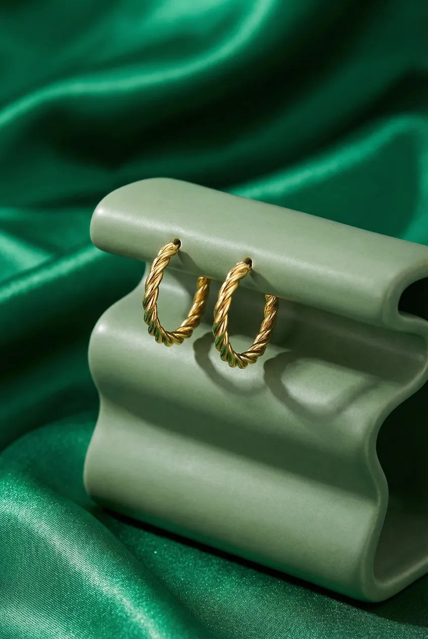 Boucles d'oreilles posées — Exemple Prompt Studio