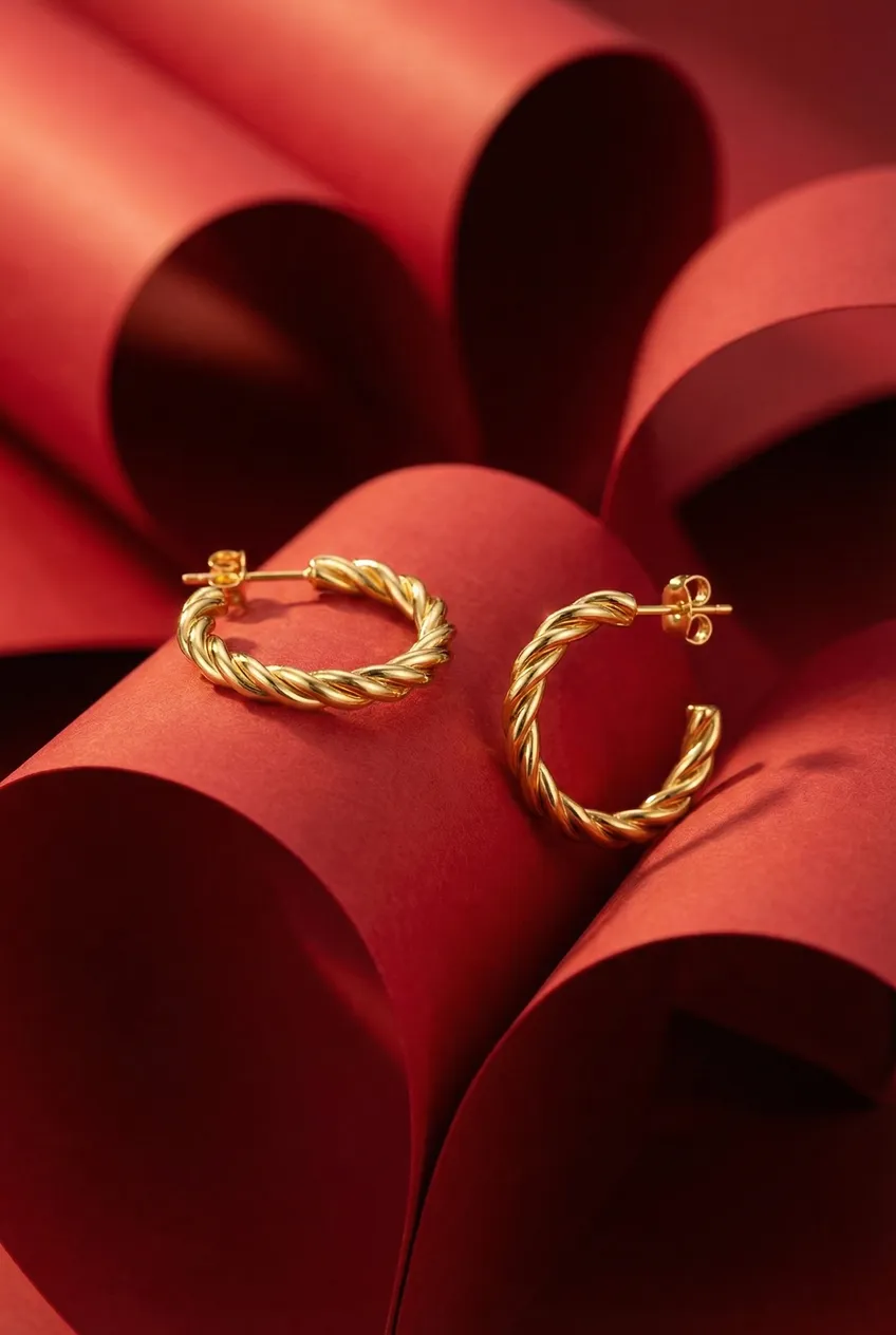 Boucles d'oreilles posées — Exemple Prompt Studio