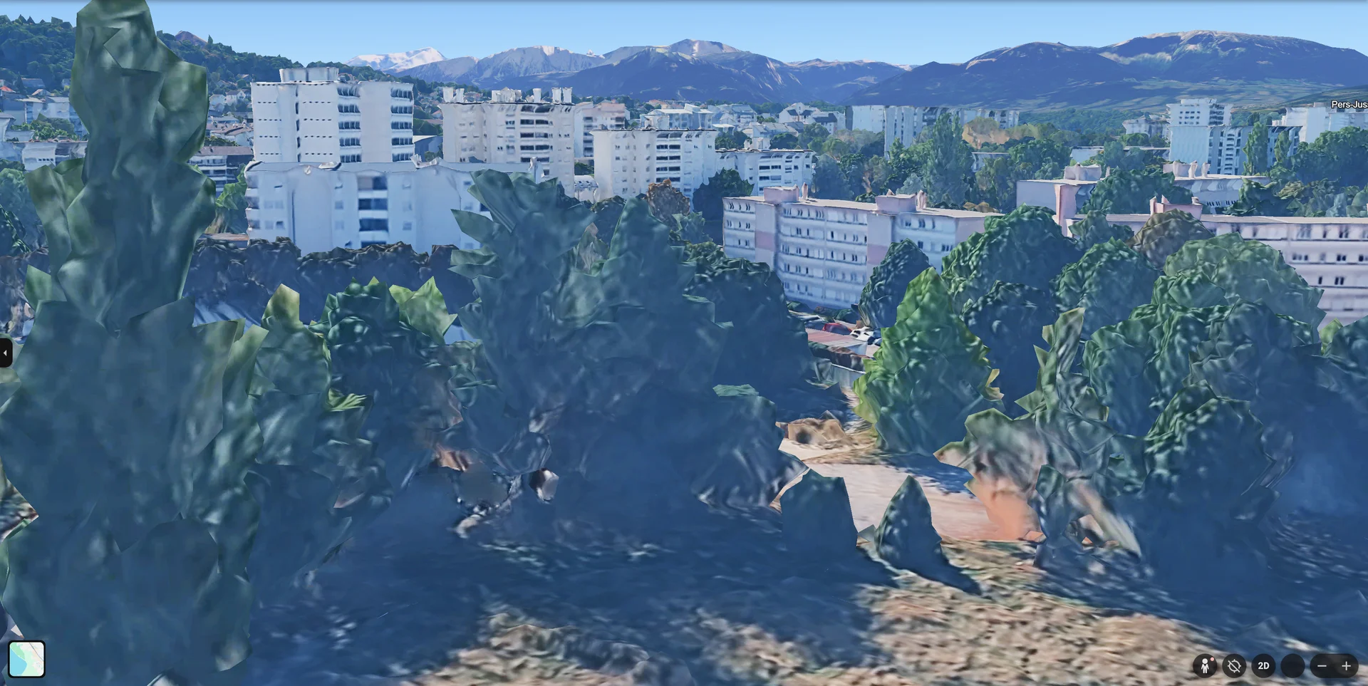 L'emplacement réel